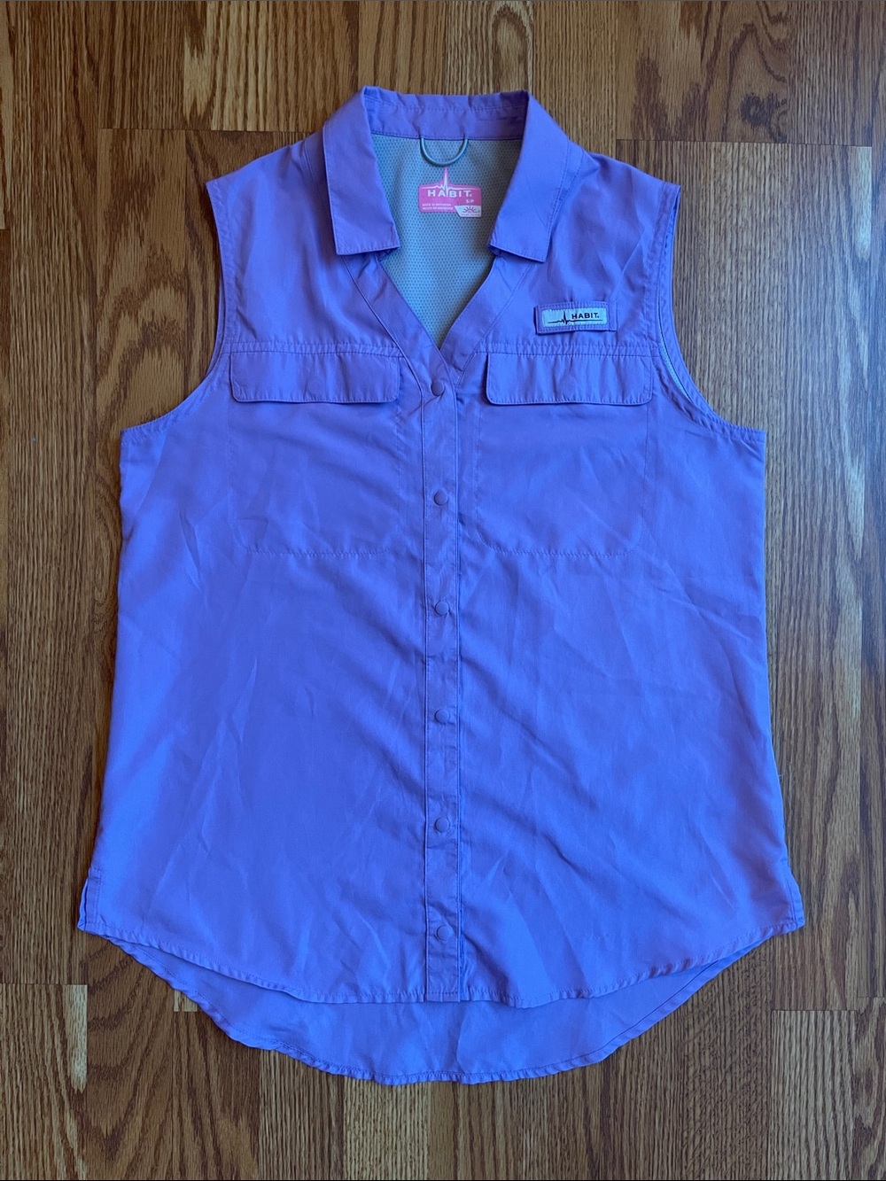 Habit Sleeveless Button-Front Outdoor Shirt Light Purple Women’s US S